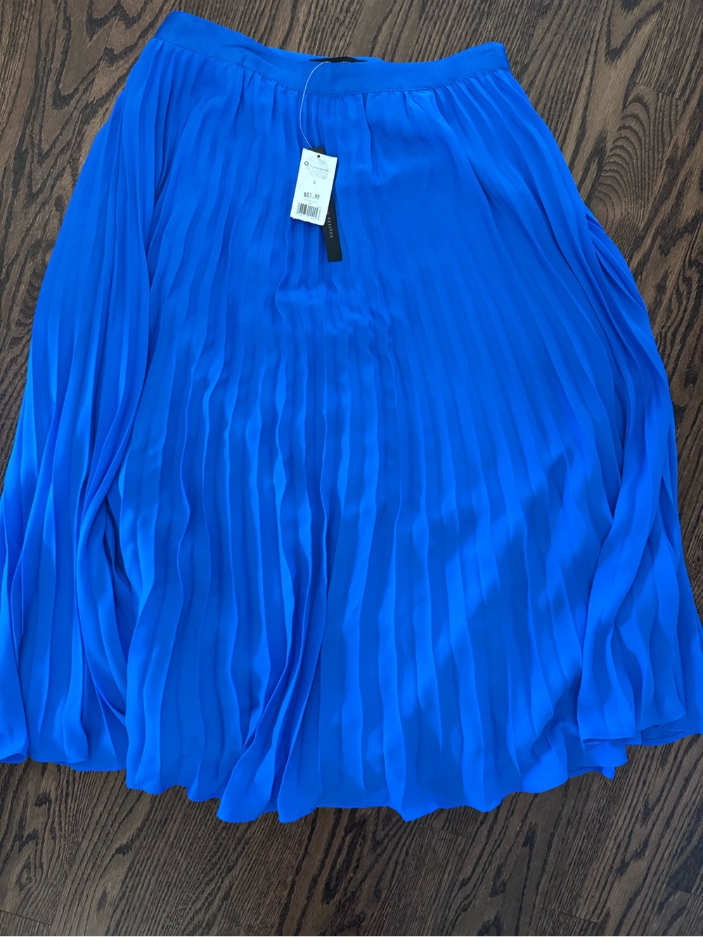 Banana Republic Bright Royal Blue Pleated A-Line Skirt